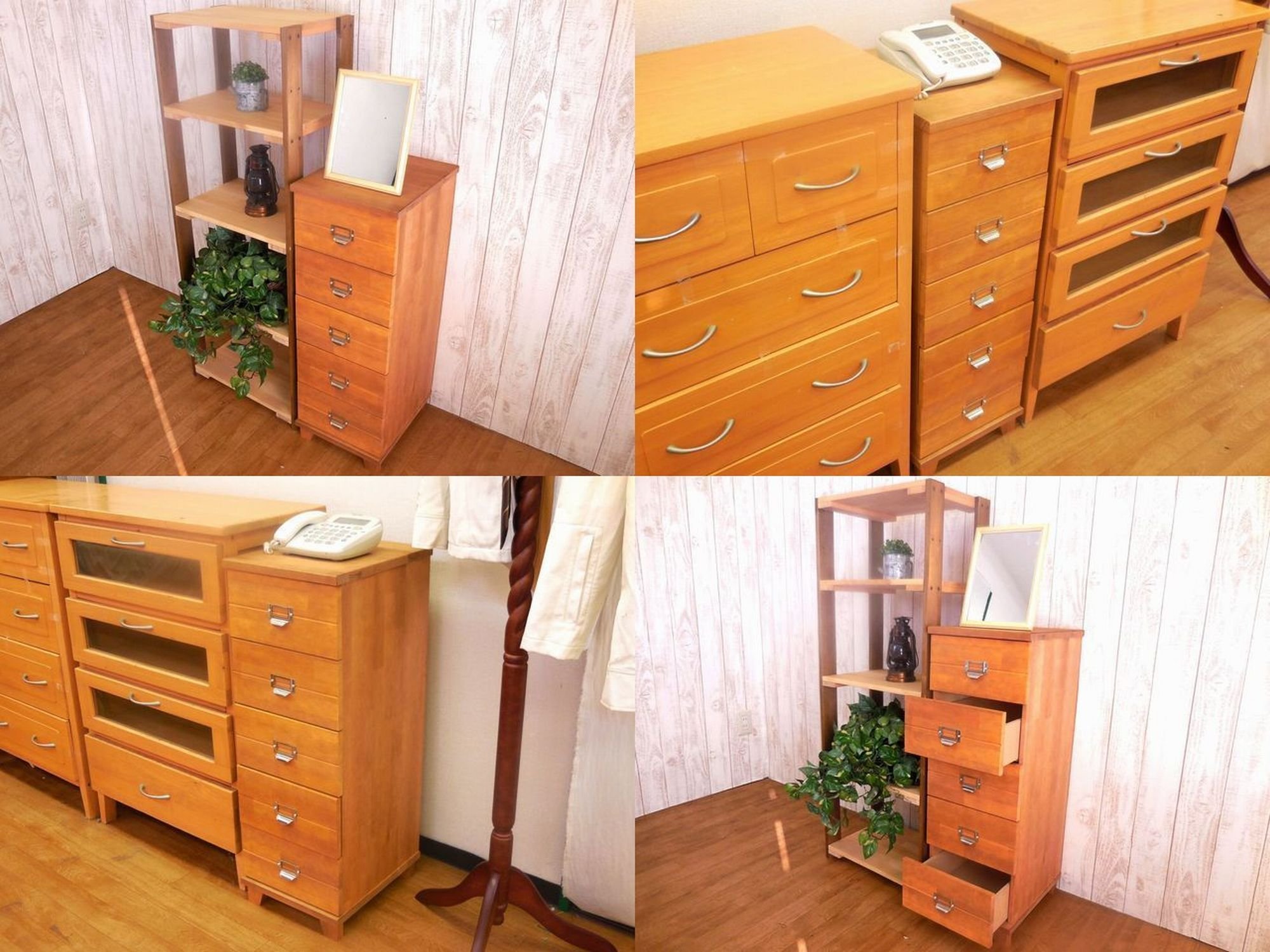 Amazon｜NaturalHouse 多段 チェスト 5 段 脚 付き 木製